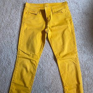 Loft Mustard Yellow Modern Skinny Pants